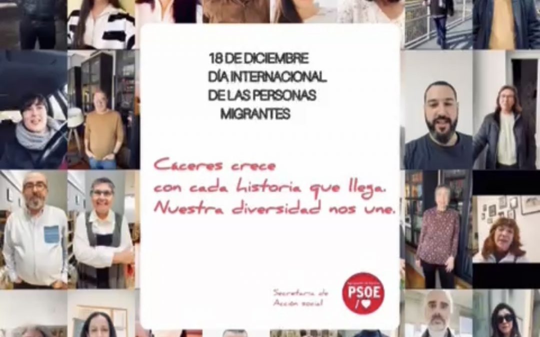 Mosaico día internacional de los migrantes 18 de diciembre